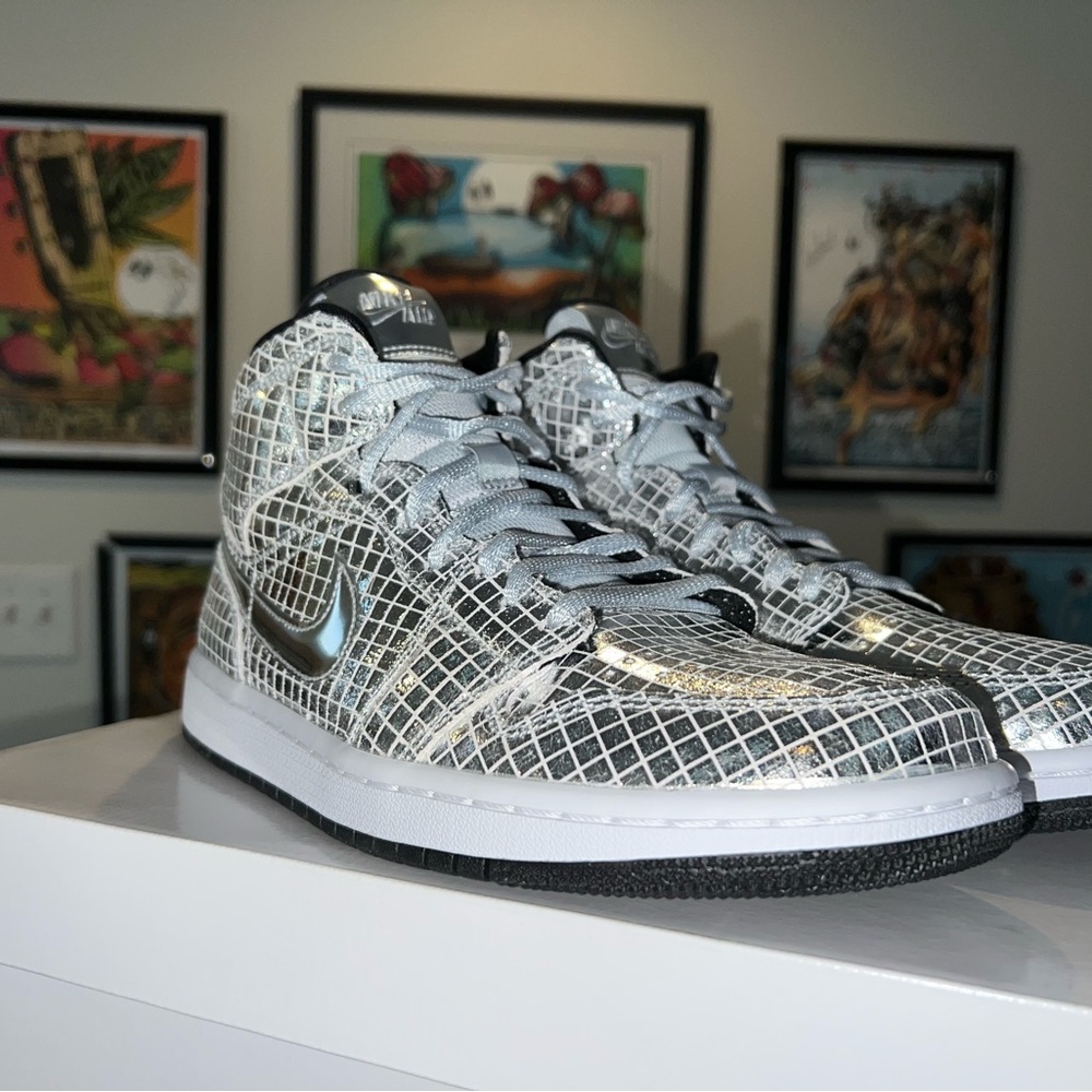 Air Jordan 1 Mid Disco Ball W11/M9.5 - Picture 2 of 5